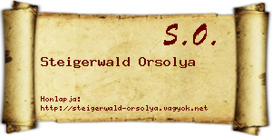 Steigerwald Orsolya névjegykártya