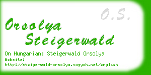 orsolya steigerwald business card